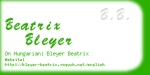 beatrix bleyer business card
